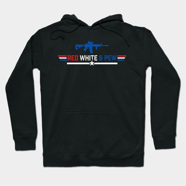 Red White and Pew Hoodie by MikesTeez